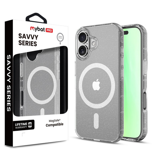 MyBat Pro Savvy Series MagSafe Case for Apple iPhone 17 - Clear Glitter MyBat Pro Savvy Series MagSafe Case for Apple iPhone 17 - Clear Glitter