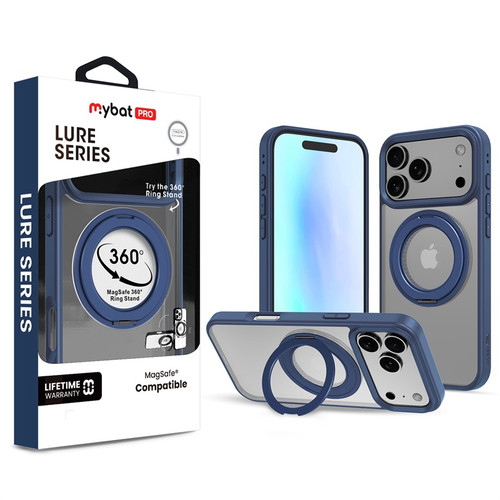 MyBat Pro Lure Series  360-degree Ring Stand MagSafe Case for Apple iPhone 17 Pro Max - Blue