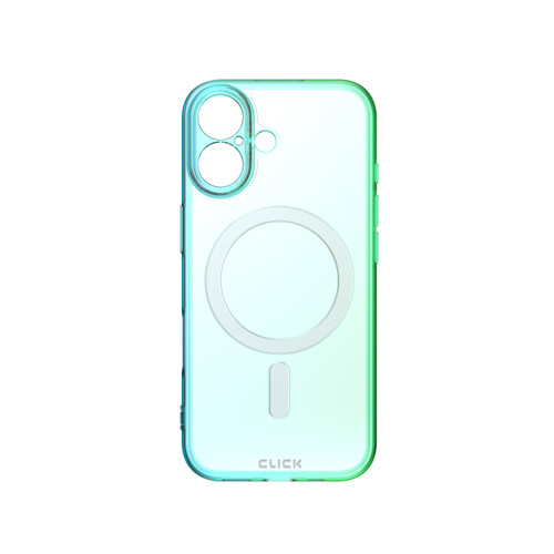 CLICK Clear Ombre MagSafe Series iPhone 17 Case - Green Blue
