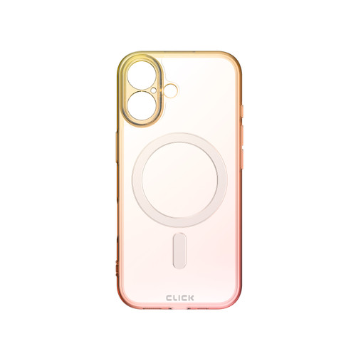CLICK Clear Ombre MagSafe Series iPhone 17 Case - Yellow Pink