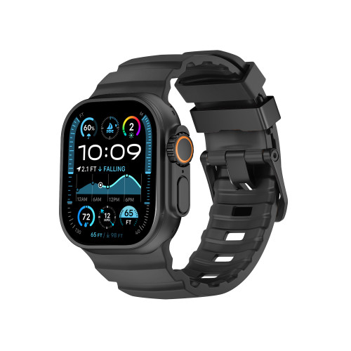 Nimbus9 RidgeFit Rugged Sport Band for Apple Watch 44/45/46/49mm - Black