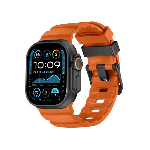 Nimbus9 RidgeFit Rugged Sport Band for Apple Watch 44/45/46/49mm - Red Orange