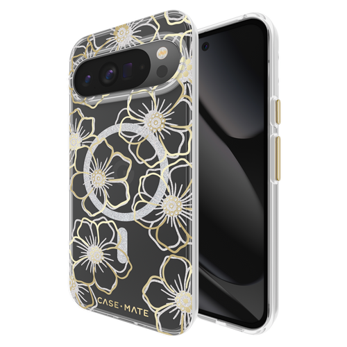 Case-mate - Floral Gems Case With Magnet For Google Pixel 10 Pro Xl - Gold