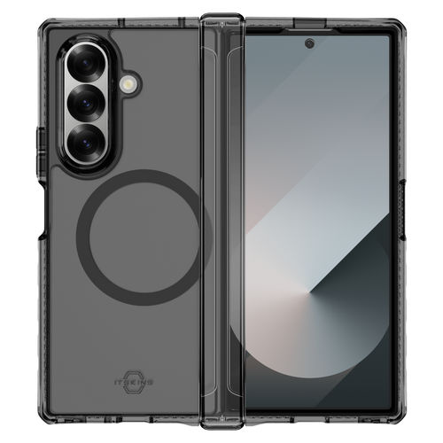 Itskins - Hybridr Clear Hinge Magsafe Case For Samsung Galaxy Z Fold7 - Smoke And Transparent