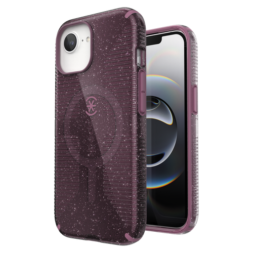 Speck - Candyshell Grip Magsafe Case For Apple Iphone 16e / Iphone 15 / Iphone 14 / Iphone 13 - Plumberry Glitter