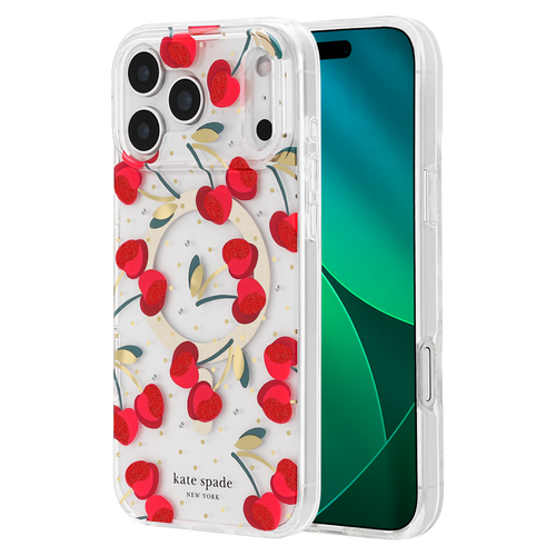 Kate Spade - Protective Magsafe Case for Apple iPhone 17 Pro Max - Cherry Dot