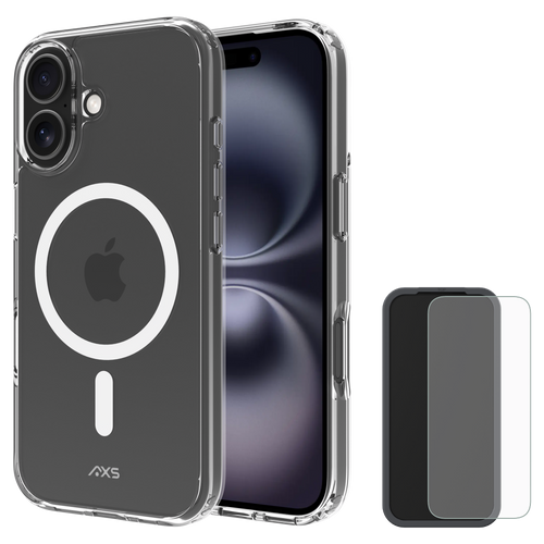 Axs - Ultra Clear Magsafe Case with Armorglass Pack for Apple iPhone 17 - Clear