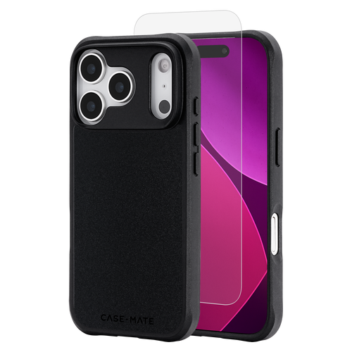 Case-mate - Protection Pack Tough Magsafe Case and Glass Screen Protector for Apple iPhone 17 Pro - Black