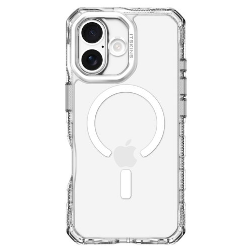 Itskins - Supremer Clear Magsafe Case for Apple iPhone 17 - Transparent White Print