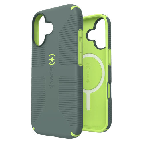 Speck - Candyshell Grip Magsafe Case for Apple iPhone 17 - Neo Drab