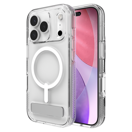 Zagg - Crystal Palace Snap Case with Kickstand for Apple iPhone 17 Pro - Clear