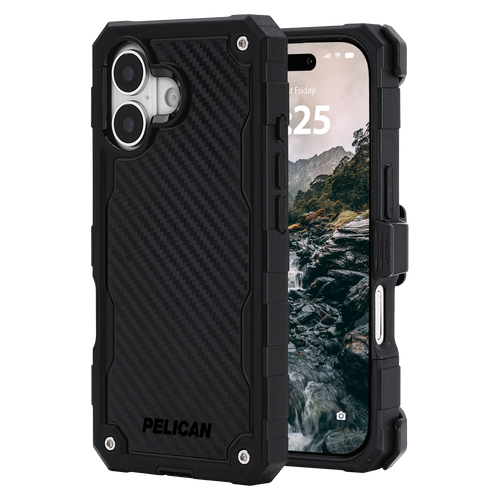 Pelican - Shield Magsafe Case with Holster for Apple iPhone 17 - Carbon Fiber