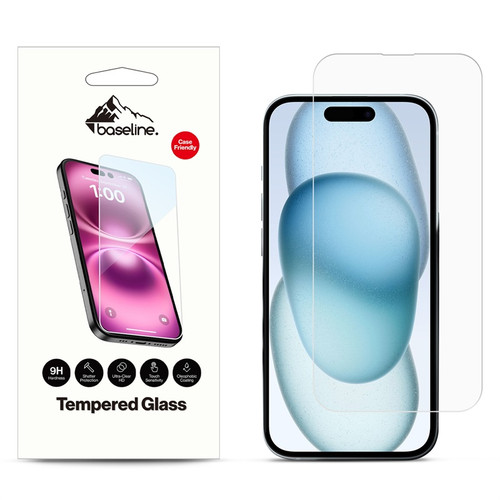 Baseline Tempered Glass Screen Protector for Apple iPhone 15 - Clear