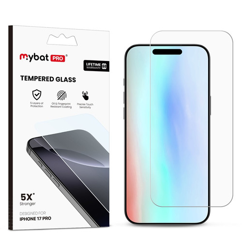 MyBat Pro Tempered Glass Screen Protector for Apple iPhone 17 Pro - Clear
