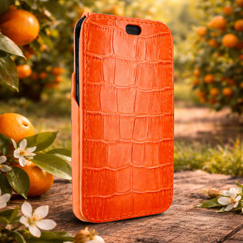 Piel Frama 536 Orange Crocodile iMagnum Leather Case for iPhone 17 Pro