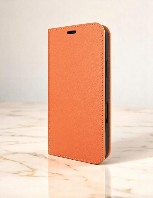 Piel Frama 539 Orange FramaSlim Book Style Leather Case for iPhone 17 Pro Max