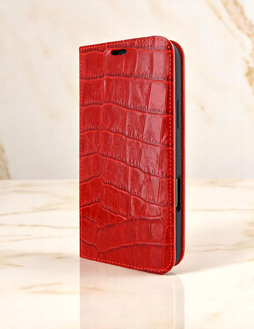Piel Frama 534 Red Crocodile FramaSlim Book Style Leather Case for iPhone 17 Pro