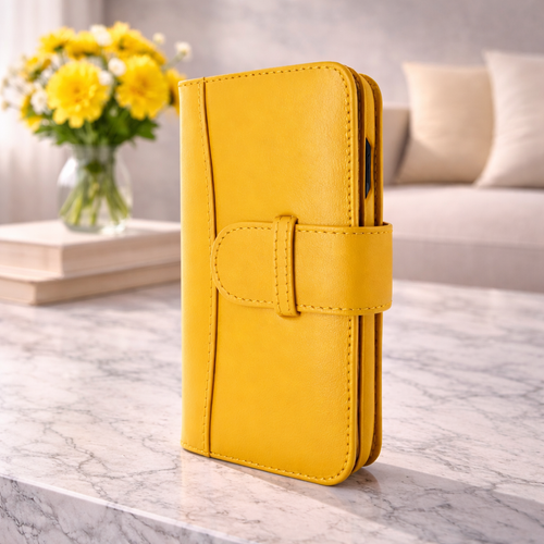 Piel Frama 525 Yellow WalletMagnum Leather Case for iPhone 17