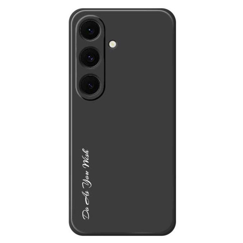 Samsung Galaxy S25 FE 5G Do As You Wish A1440 Fine Hole Straight Edge Silicone Phone Case - Black