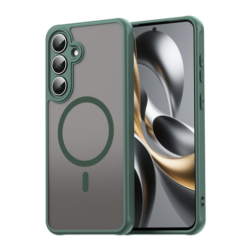Samsung Galaxy S25 FE 5G Fan Dun Series TPU Hybrid PC Frosted Magsafe Phone Case - Green