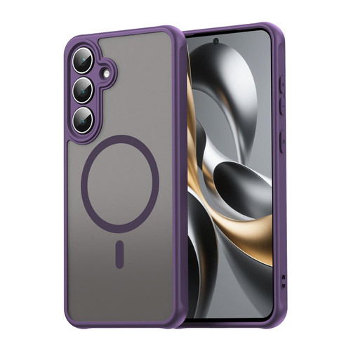 Samsung Galaxy S25 FE 5G Fan Dun Series TPU Hybrid PC Frosted Magsafe Phone Case - Purple