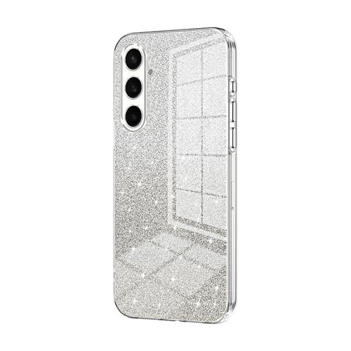 Samsung Galaxy S25 FE 5G Gradient Glitter Powder Electroplated Phone Case - Transparent