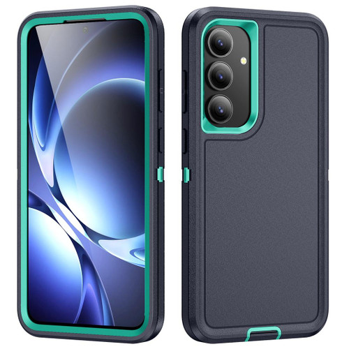 Samsung Galaxy S25 FE 5G Life Waterproof Rugged Phone Case - Dark Blue + Light Blue