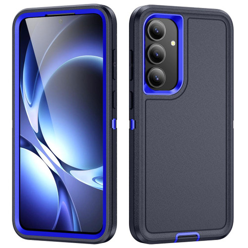 Samsung Galaxy S25 FE 5G Life Waterproof Rugged Phone Case - Dark Blue + Royal Blue