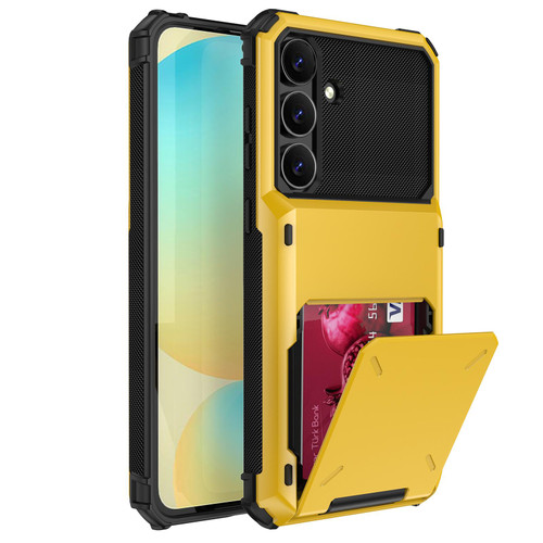 Samsung Galaxy S25 FE 5G Scratch-Resistant Shockproof Heavy Duty Rugged Armor Phone Case - Yellow