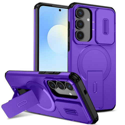 Samsung Galaxy S25 FE 5G Sliding Camshield MagSafe Holder Phone Case - Purple