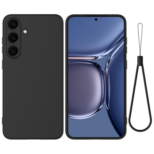 Samsung Galaxy S25 FE 5G Solid Color Liquid Silicone Dropproof Full Coverage Phone Case - Black