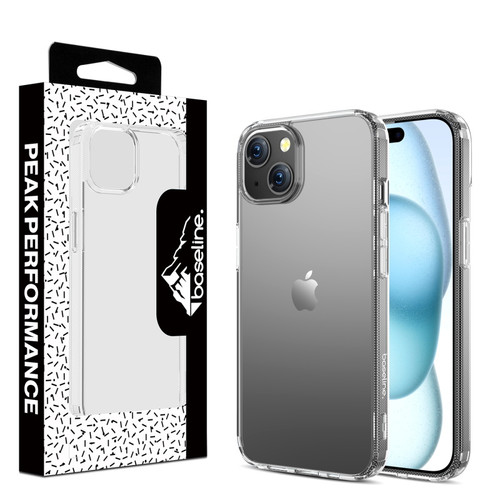 Baseline Sturdy Gummy Cover for Apple iPhone 15 - Highly Transparent Clear / Transparent Clear