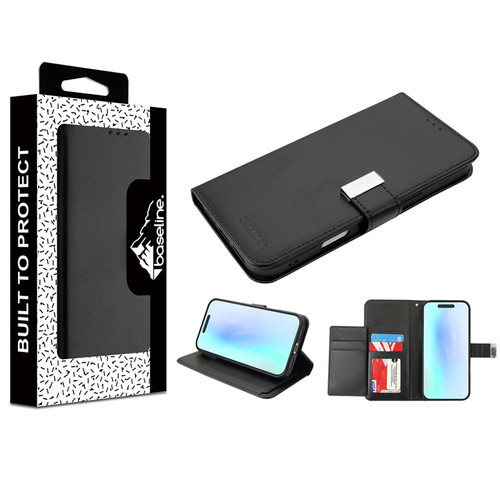 Baseline Wallet Folio Case for Apple iPhone 17 Pro Max - Black / Black