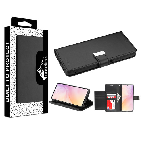 Baseline Wallet Folio Case for Motorola Moto G 5G (2025) - Black / Black