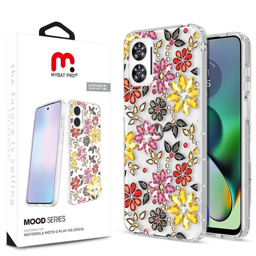 MyBat Pro Mood Series Case (with Diamonds) for Motorola Moto G Play 4G (2024) - Bedazzle
