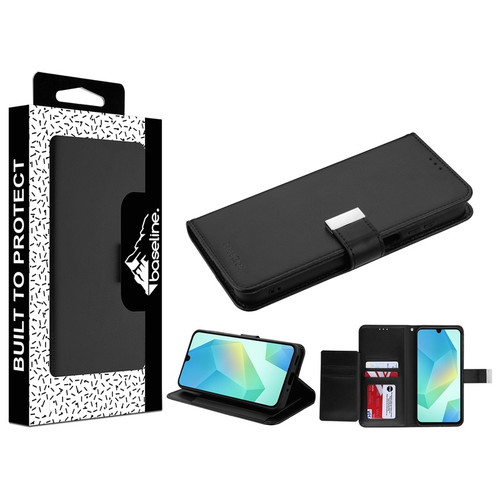 Baseline Wallet Folio Case for Samsung Galaxy A16 5G - Black / Black