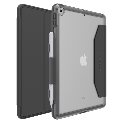 Otterbox - Unlimited Case with Kickstand / Handstrap and Screen Protector for Apple iPad 9th Gen / 8th Gen / 7th Gen - Black Crystal