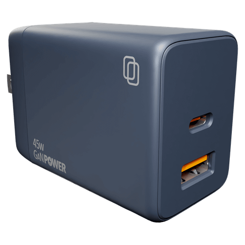 Cellhelmet - Dual Port Gan Wall Charger USB Type A / Type C 45w - Gunmetal Gray