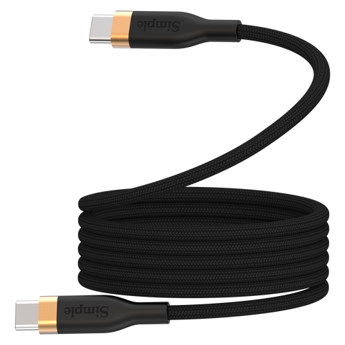 Simple - Magnetic USB C To USB C Cable 6ft - Black