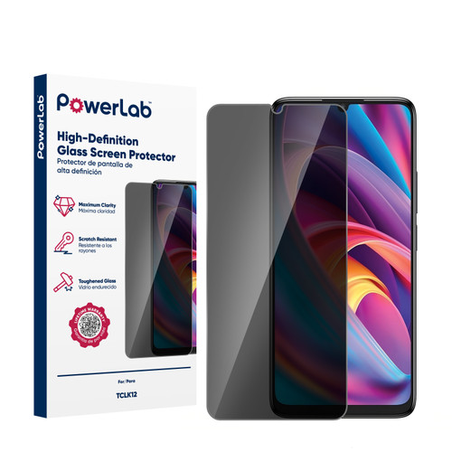PowerLab Privacy Tempered Glass Screen Protector for TCL K33 5G - Privacy
