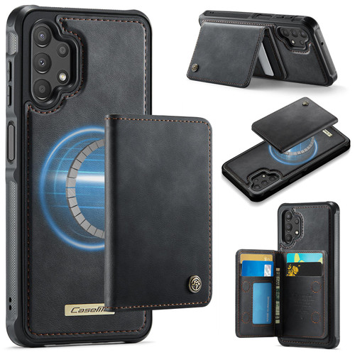 Samsung Galaxy A13 5G CaseMe Me80 Series Detachable Wallet Magnetic RFID Vegan Leather Phone Case - Black