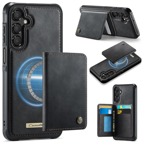 Samsung Galaxy A16 5G CaseMe Me80 Series Detachable Wallet Magnetic RFID Vegan Leather Phone Case - Black