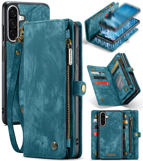 Samsung Galaxy A17 5G CaseMe 008 Detachable Multifunctional Leather Phone Case - Blue