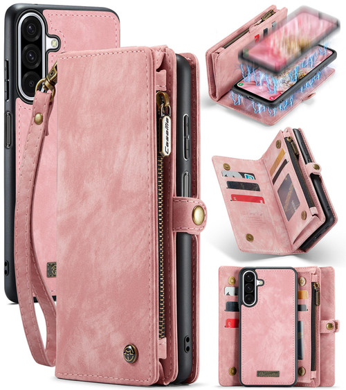 Samsung Galaxy A17 5G CaseMe 008 Detachable Multifunctional Leather Phone Case - Pink