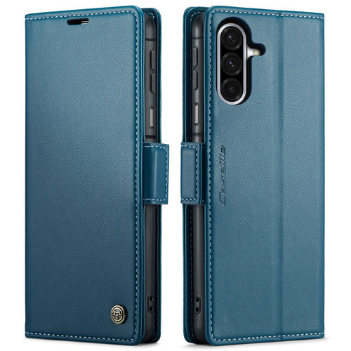 Samsung Galaxy A17 5G CaseMe 023 Butterfly Buckle Litchi Texture RFID Anti-theft Leather Phone Case - Blue