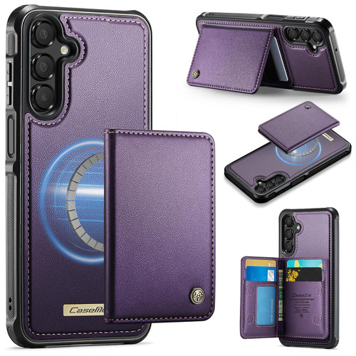 Samsung Galaxy A17 5G CaseMe Me80 Series Detachable Wallet Magnetic RFID Vegan Leather Phone Case - Purple