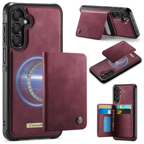 Samsung Galaxy A17 5G CaseMe Me80 Series Detachable Wallet Magnetic RFID Vegan Leather Phone Case - Red