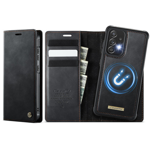 Samsung Galaxy A52 / A52s CaseMe C49 Magnetic RFID Blocking Detachable Wallet Leather Phone Case - Black