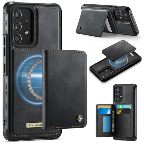 Samsung Galaxy A53 5G CaseMe Me80 Series Detachable Wallet Magnetic RFID Vegan Leather Phone Case - Black