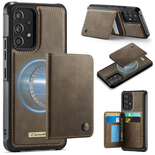 Samsung Galaxy A53 5G CaseMe Me80 Series Detachable Wallet Magnetic RFID Vegan Leather Phone Case - Coffee